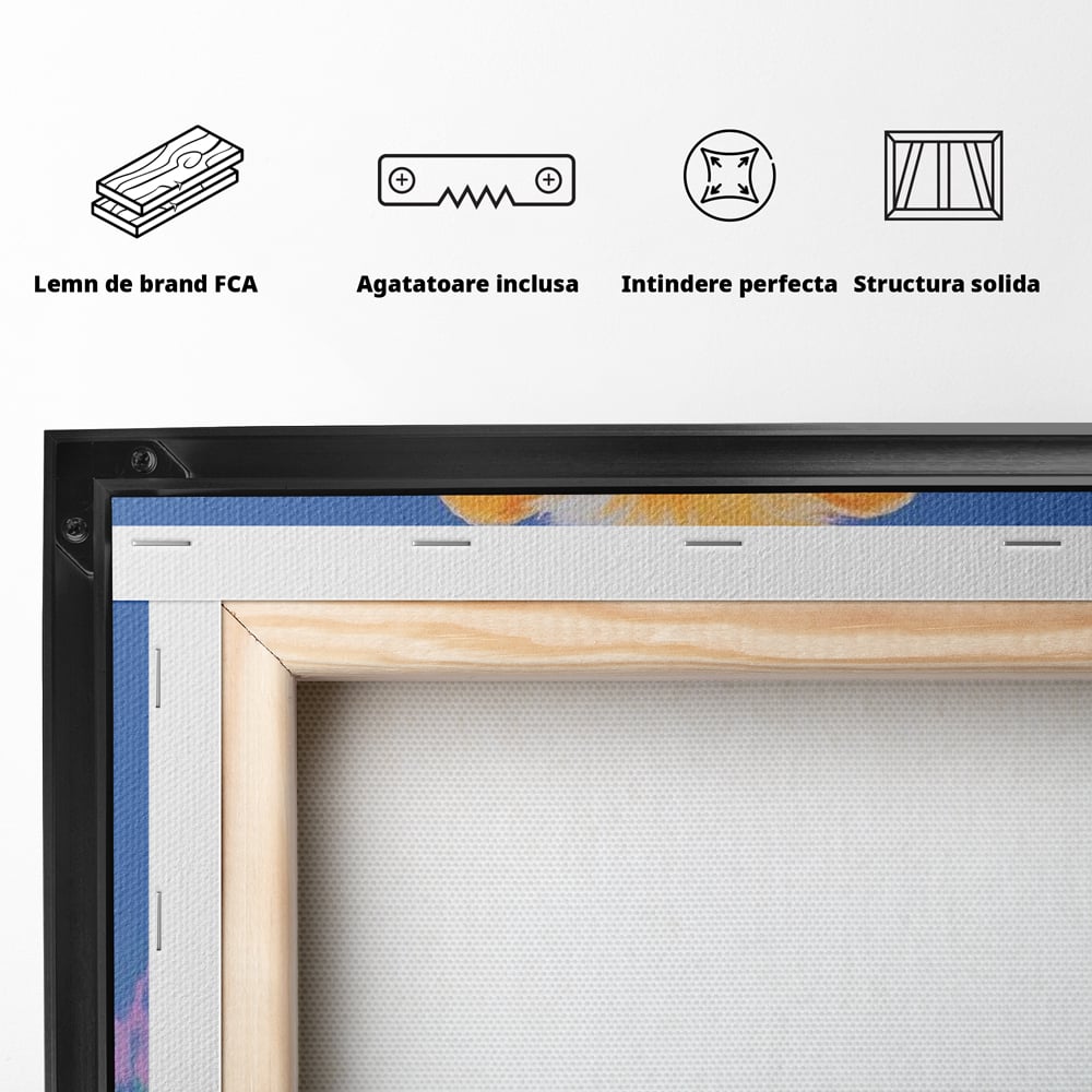 Leinwand Wandkunst Premium, LuxCanva® M1400, Pastell Leinwand Wandkunst, Pastell, Löwe, Tier, Wild, Exotisch, Dschungel, Natur, Natur, Malerei, Vegetation, Gelassenheit, Büro, Wohnen, Kinderzimmer
