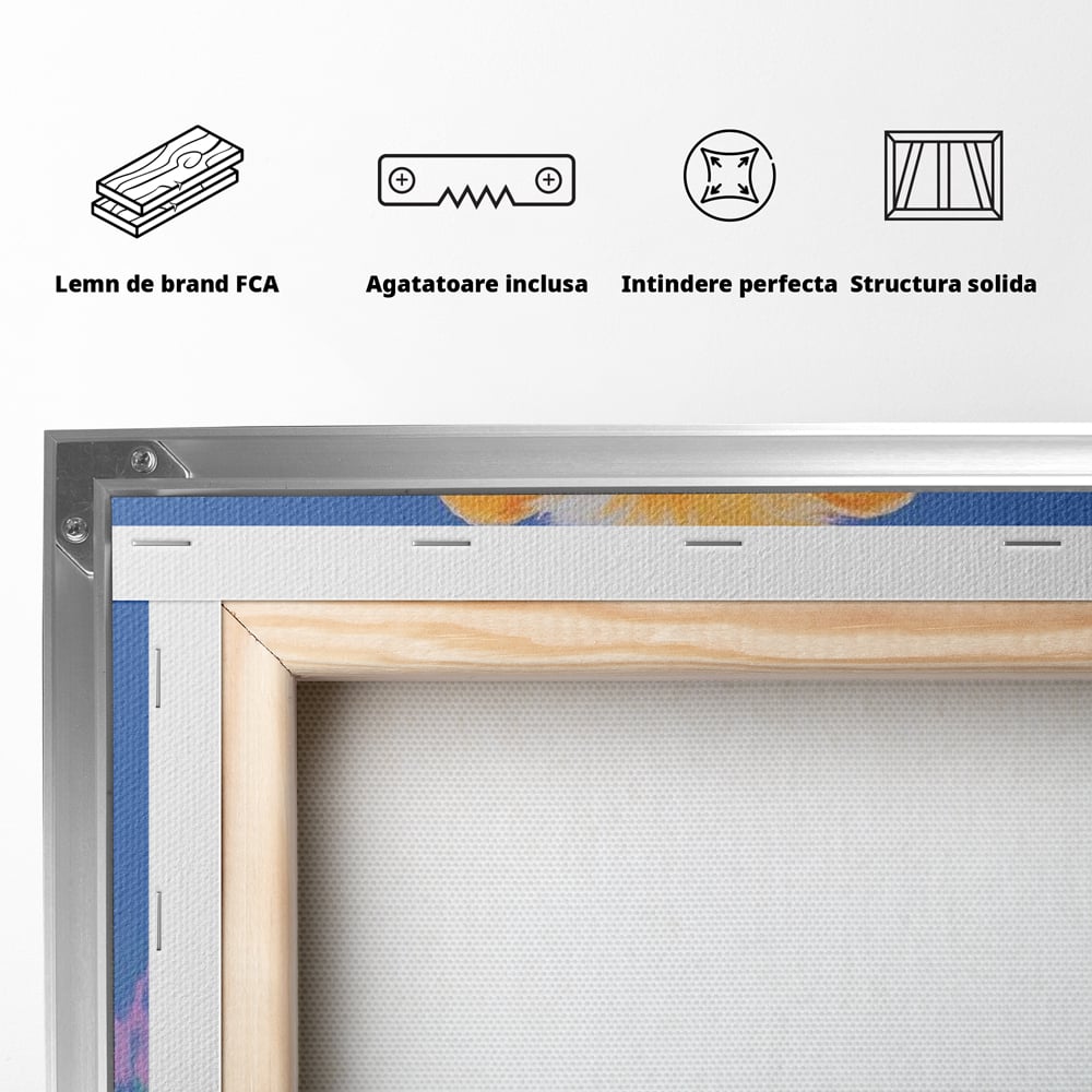 Leinwand Wandkunst Premium, LuxCanva® M1400, Pastell Leinwand Wandkunst, Pastell, Löwe, Tier, Wild, Exotisch, Dschungel, Natur, Natur, Malerei, Vegetation, Gelassenheit, Büro, Wohnen, Kinderzimmer