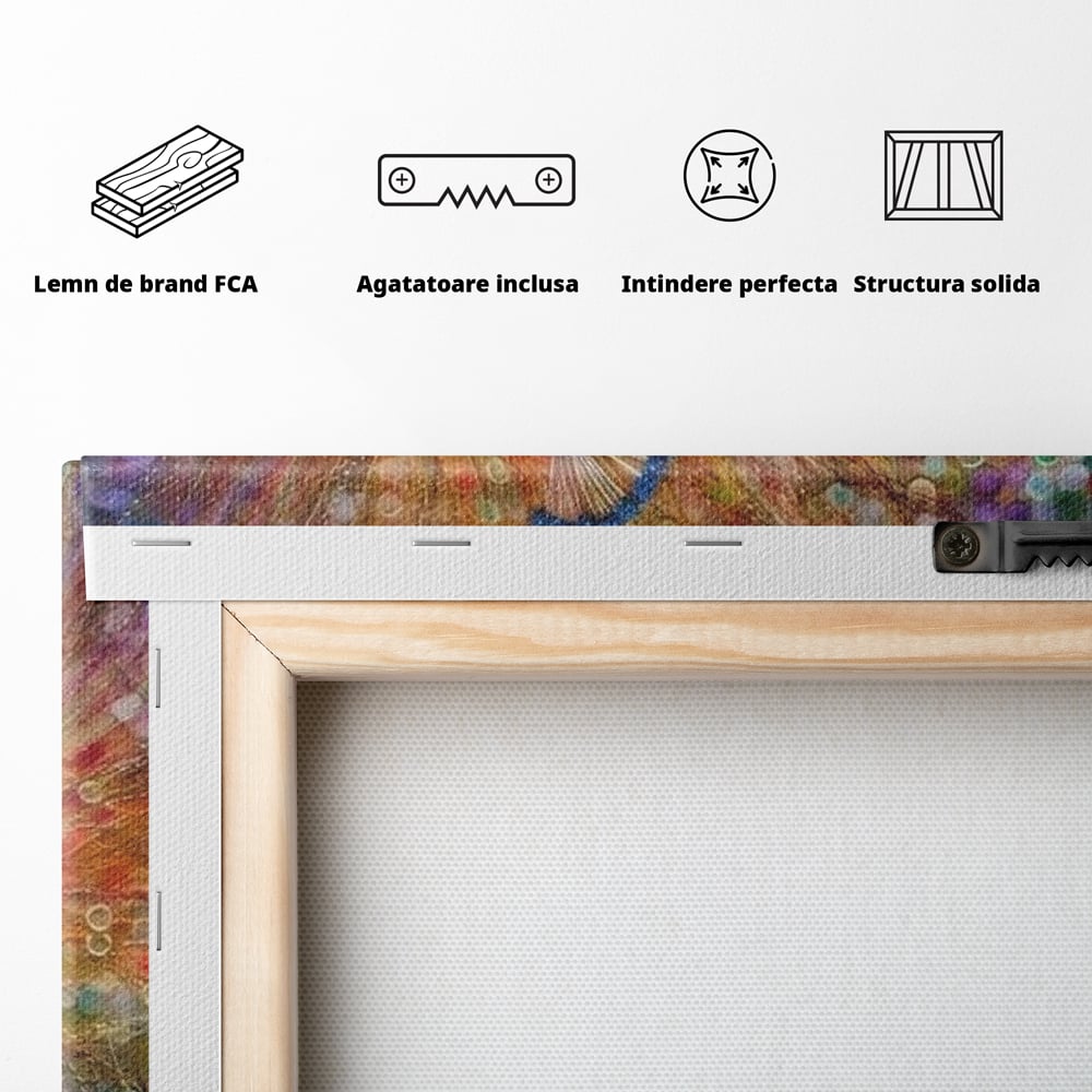 Leinwandbilder Premium, LuxCanva® M1401, Waltz of Colours, Pfau, Vogel, Vogel, Schwanz, Federn, Exotisch, Elegant, Abstrakt, Multicolor, Pracht, Büro, Wohnen, Kinderzimmer