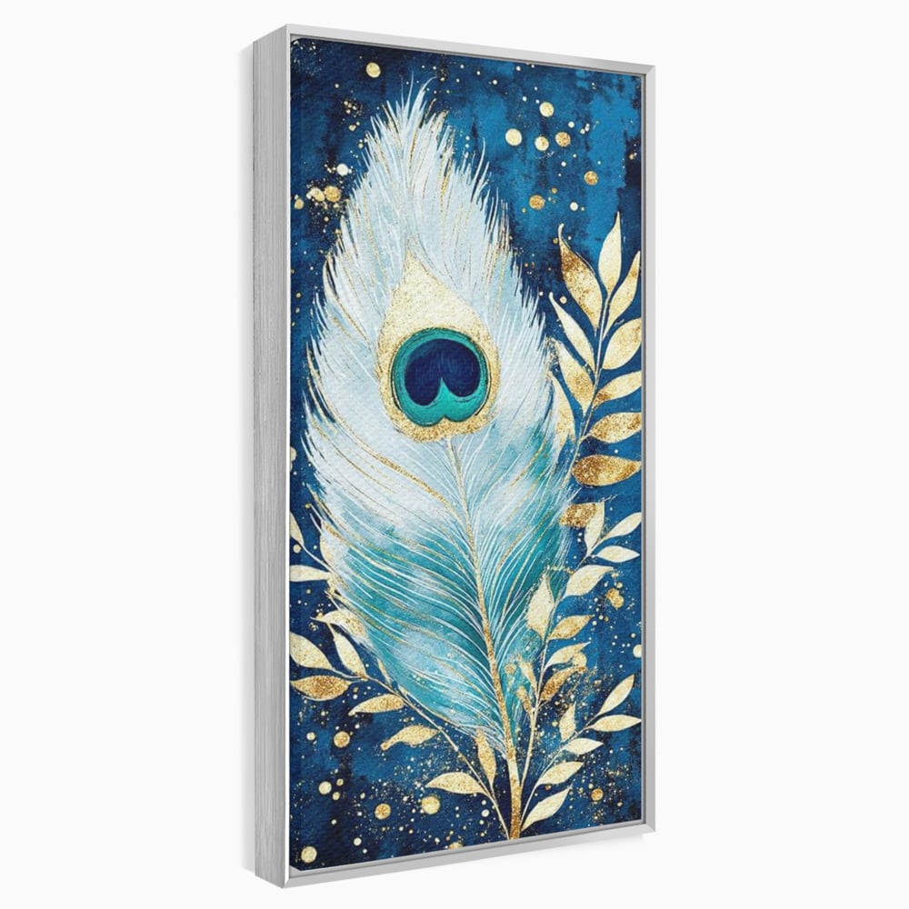 Tablou Canvas Premium, LuxCanva® M1402, O Pana Fermecata, Paun, Penaj, Auriu, Stralucitor, Elegant, Lux, Exotic, Rafinament, Detaliat, Abstract, Birou, Living, Camera Copil