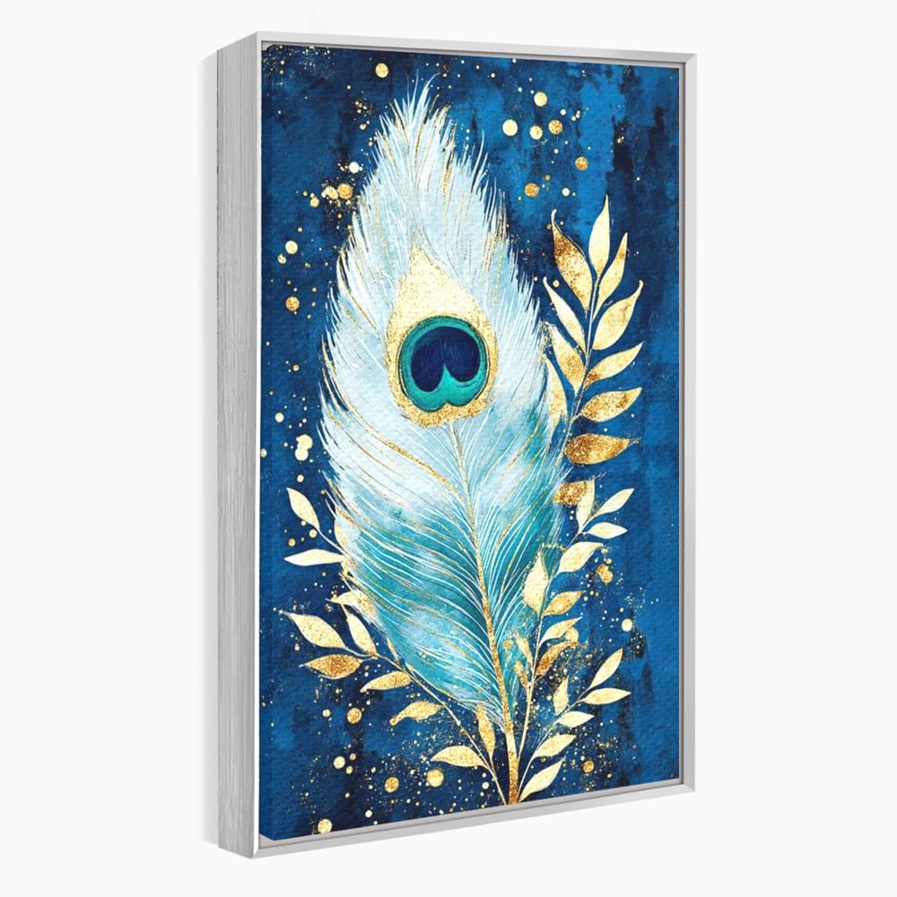 Tablou Canvas Premium, LuxCanva® M1402, O Pana Fermecata, Paun, Penaj, Auriu, Stralucitor, Elegant, Lux, Exotic, Rafinament, Detaliat, Abstract, Birou, Living, Camera Copil