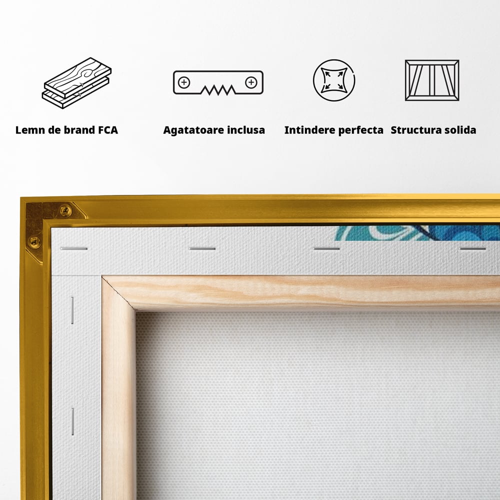 Leinwand Premium Canvas Wandkunst, LuxCanva® M1405, Exotische Essenz, Abstrakte Kunst, Grafik, Modern, Malerei, Pfau, Feder, Design, Vogel, Charmant, Büro, Wohnen, Kinderzimmer