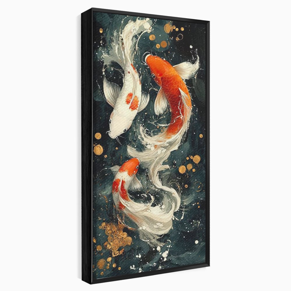 Tablou Canvas Premium, LuxCanva® M1411, Alchimie in Apa, Acvatic, Pesti, Apa, Solzi, Koi, Armonie, Dans, Prosperitate, Valuri, Pictura, Vitalitate, Birou, Living, Camera Copil