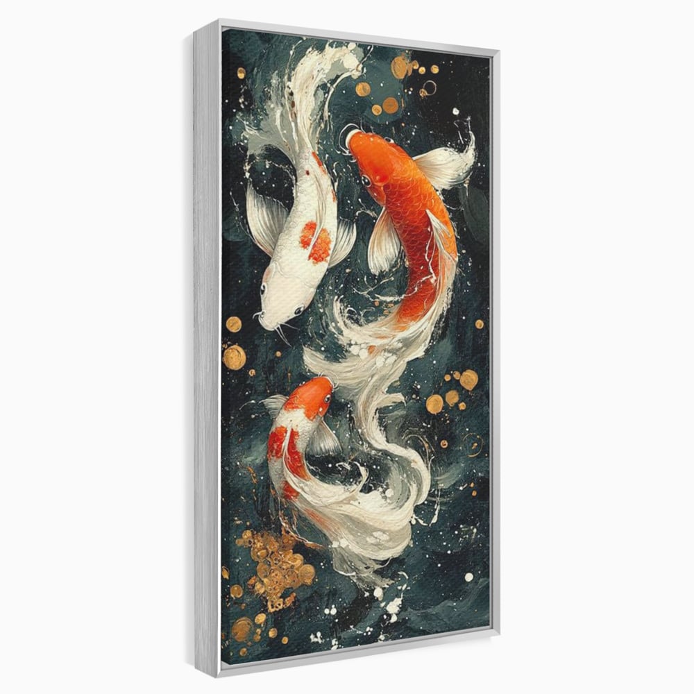 Tablou Canvas Premium, LuxCanva® M1411, Alchimie in Apa, Acvatic, Pesti, Apa, Solzi, Koi, Armonie, Dans, Prosperitate, Valuri, Pictura, Vitalitate, Birou, Living, Camera Copil