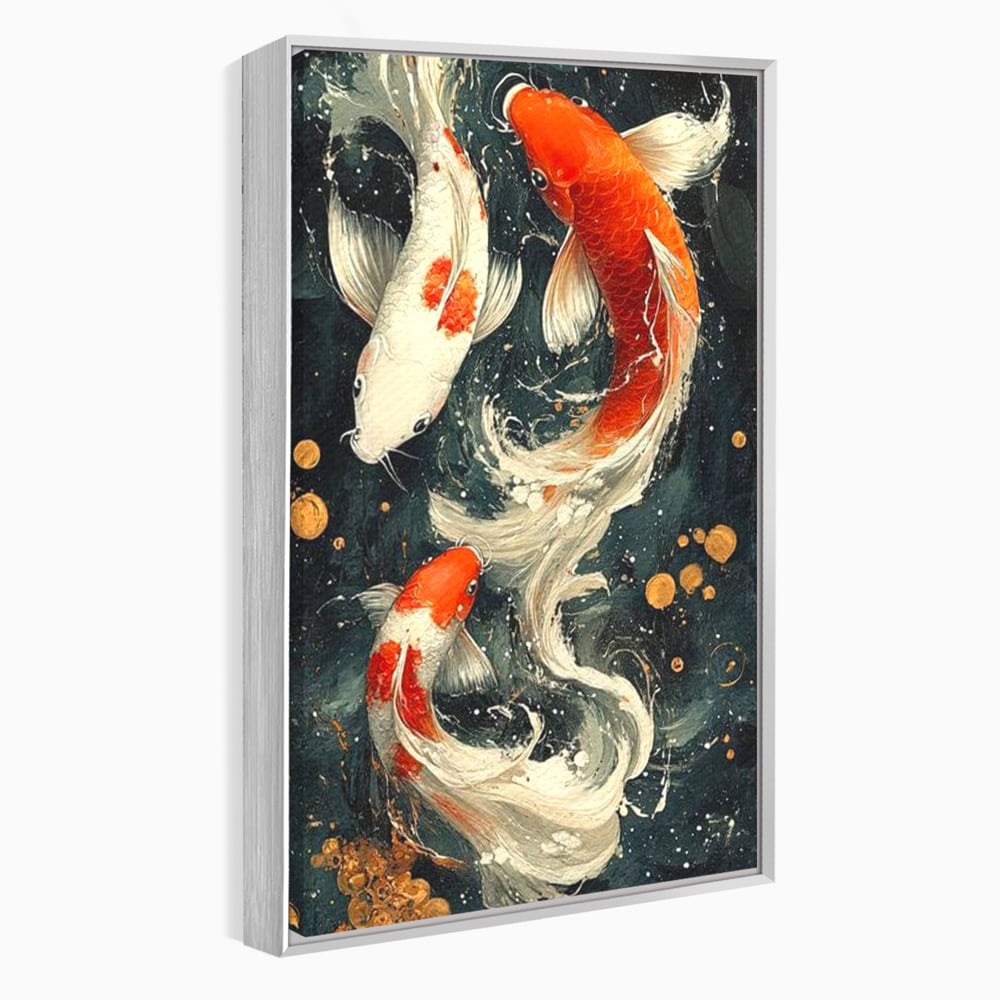 Tablou Canvas Premium, LuxCanva® M1411, Alchimie in Apa, Acvatic, Pesti, Apa, Solzi, Koi, Armonie, Dans, Prosperitate, Valuri, Pictura, Vitalitate, Birou, Living, Camera Copil