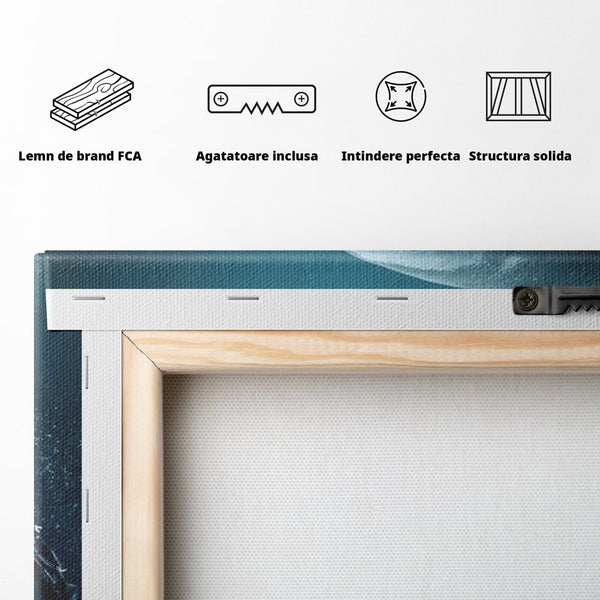 Tablou Canvas Premium, LuxCanva® M1412, Intalnire in Adancuri, Rechin, Ocean, Apa, Explorare, Aventura, Scafandru, Curaj, Captura, Supravietuire, Birou, Living, Camera Copil