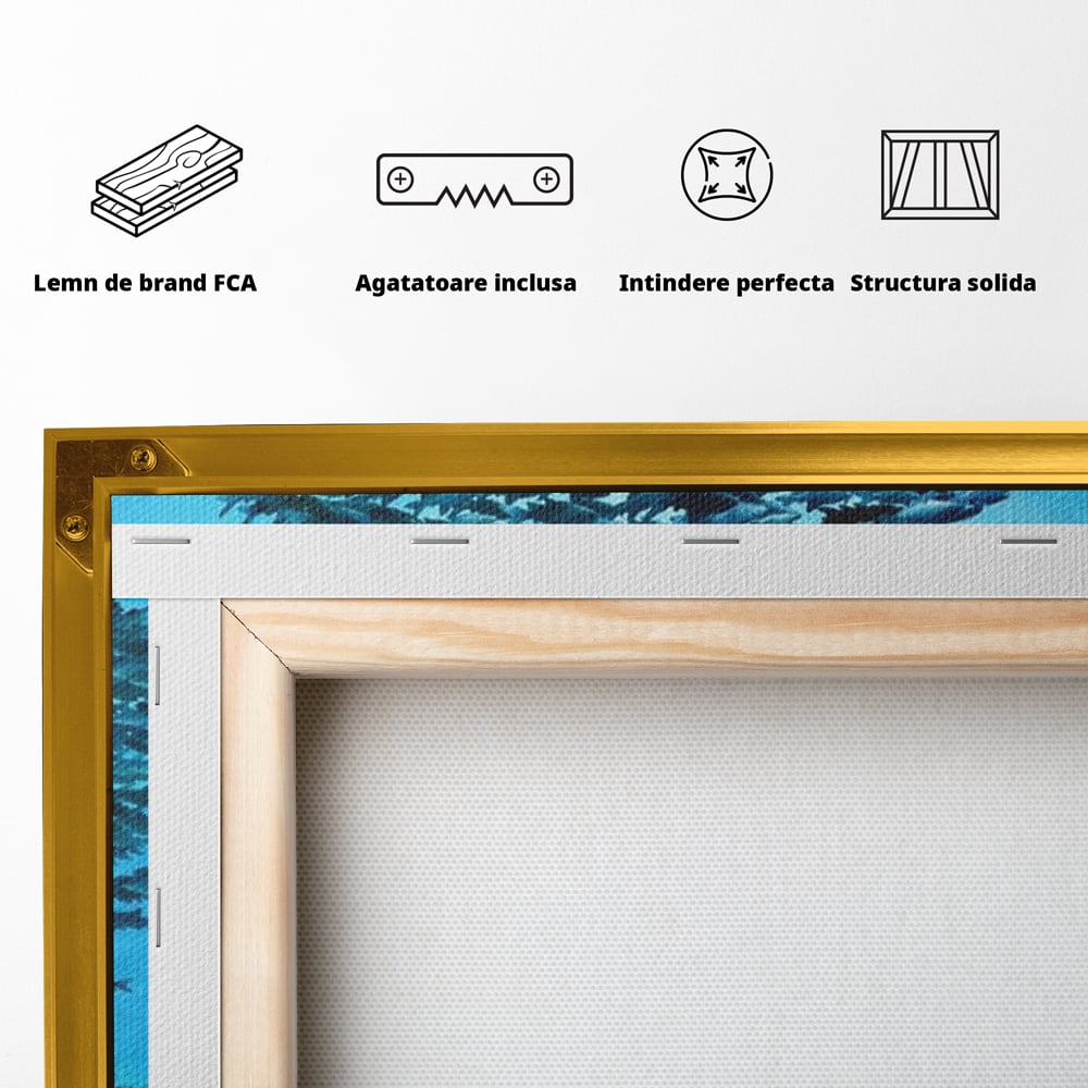 Leinwand Wandkunst Canvas Premium, LuxCanva® M1415, Ozean Dressing, Taucher, Wasser, Ozean, Fisch, Kreis, Kreis, Strudel, tief, Licht, Tanzen, Büro, Wohnen, Kinderzimmer