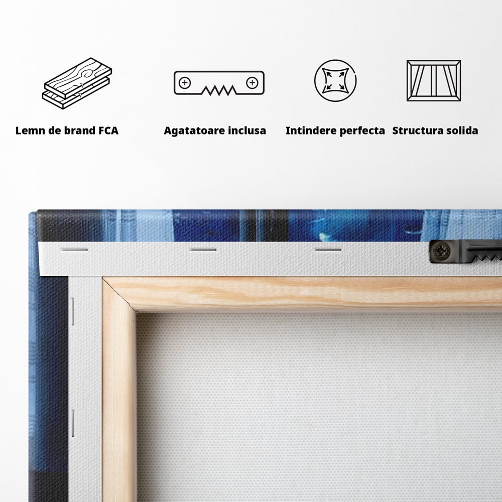 Leinwand Wandkunst Canvas Premium, LuxCanva® M1419, Dialog mit dem Ozean, Fenster, Kind, Fisch, Delphin, Aquarium, Neugier, Neugierde, Tief, Faszinierend, Geschichte, Traum, Büro, Wohnzimmer, Kinderzimmer