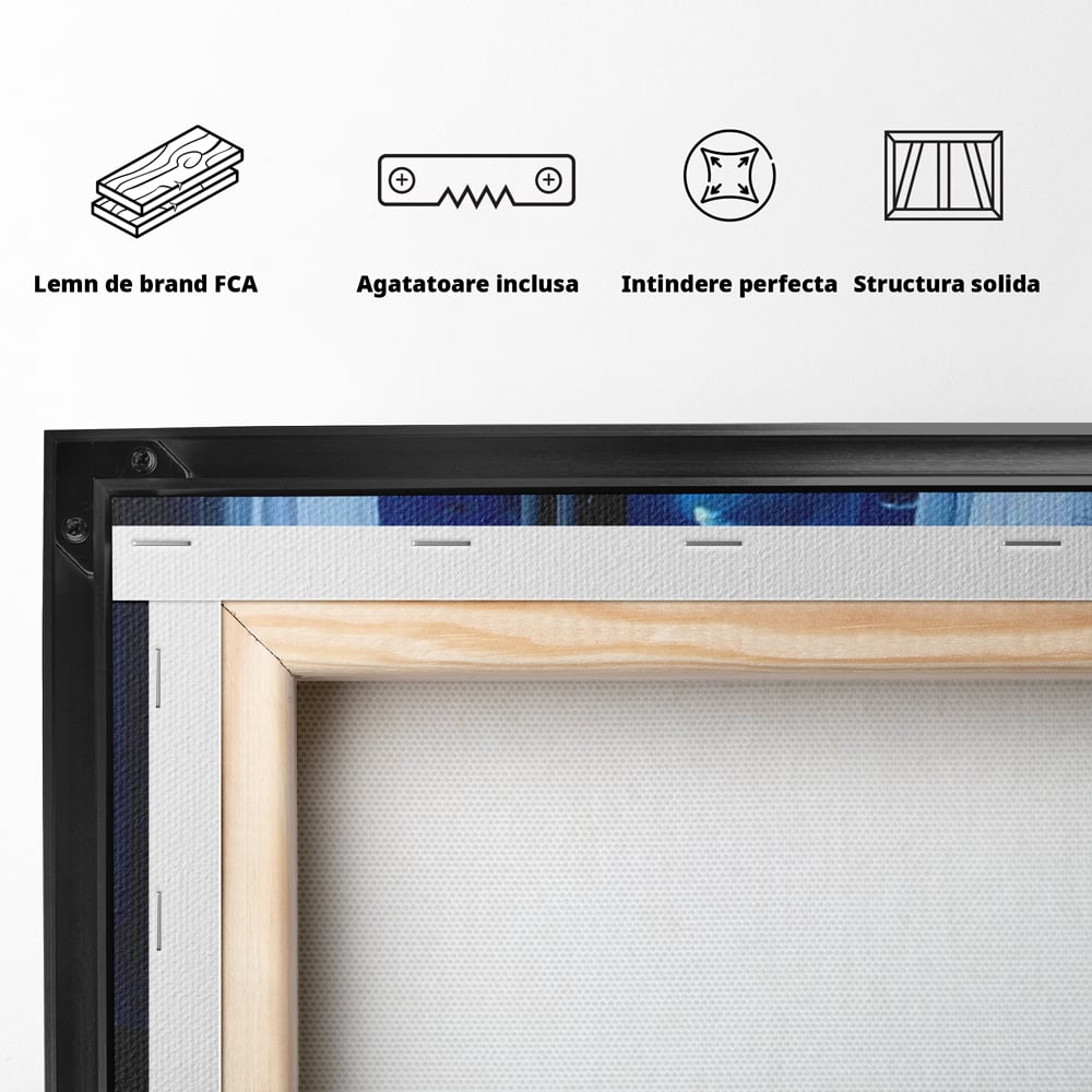 Leinwand Wandkunst Canvas Premium, LuxCanva® M1419, Dialog mit dem Ozean, Fenster, Kind, Fisch, Delphin, Aquarium, Neugier, Neugierde, Tief, Faszinierend, Geschichte, Traum, Büro, Wohnzimmer, Kinderzimmer