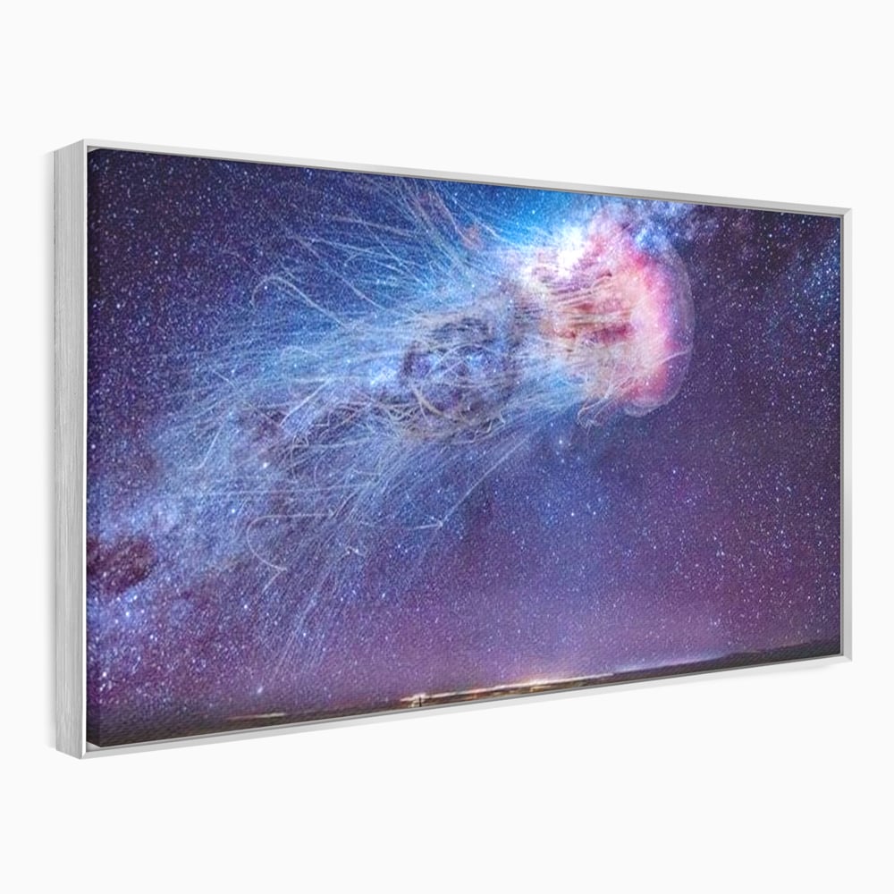 Tablou Canvas Premium, LuxCanva® M1422, Meduza Cosmica, Stele, Galaxie, Univers, Meduza, Copii, Spirit, Stralucitor, Plutire, Magie, Birou, Living, Camera Copil