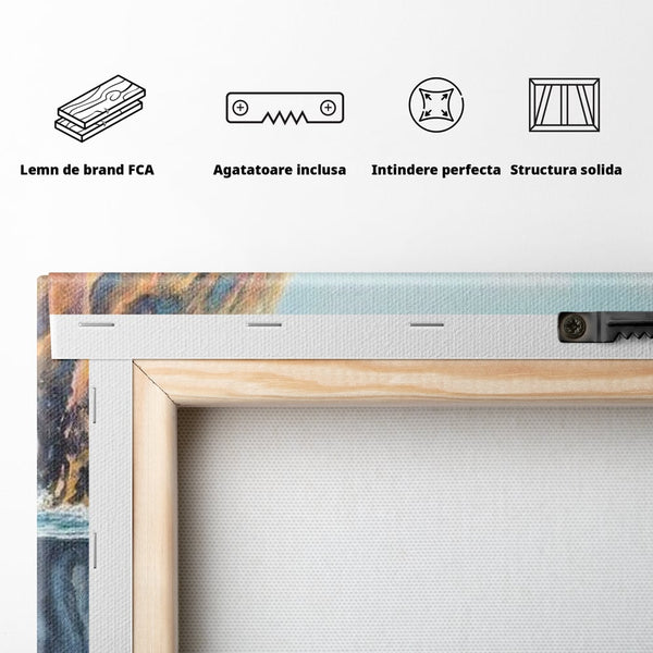 Leinwandbilder Premium, LuxCanva® M1424, Ruf des Wassers, Felsen, Hai, Ozean, Seetang, Frau, Fisch, Tiefe, Natur, Licht, Traum, Büro, Wohnen, Babyzimmer