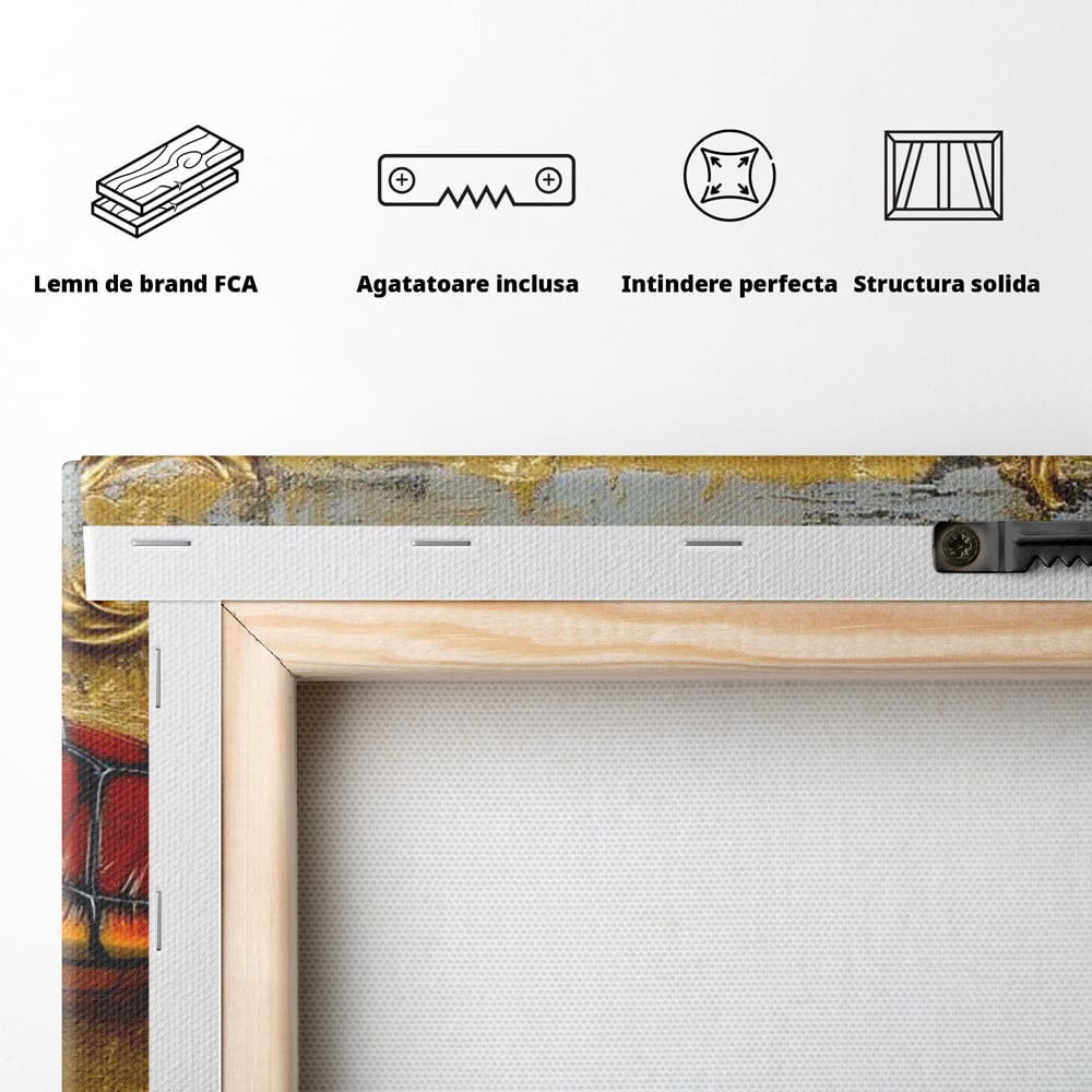 Tablou Canvas Premium, LuxCanva® M1426, Promisiunea Marii, Testoase, Pereche, Eleganta, Natura, Ornament, Regal, Cuplu, Ocean, Abstract, Pictura, Birou, Living, Camera Copil