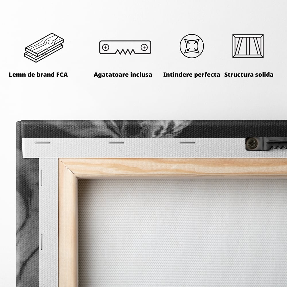 Leinwandbilder Premium, LuxCanva® M1432, Der Schattenjäger, Schwarz und Weiß, Tiger, Feline, Bestie, Tier, Exotisch, Wild, Profil, Streifen, Reißzähne, Büro, Wohnen, Kinderzimmer