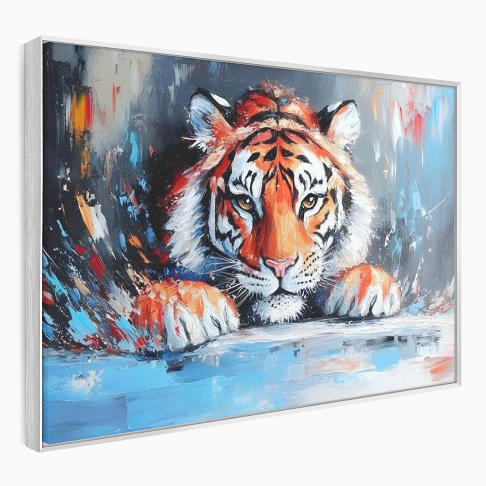 Tablou Canvas Premium, LuxCanva® M1446, Putere si Inocenta, Animal, Salbatic, Tigru, Privire, Exotic, Blanos, Jungla, Felina, Birou, Living, Camera Copil