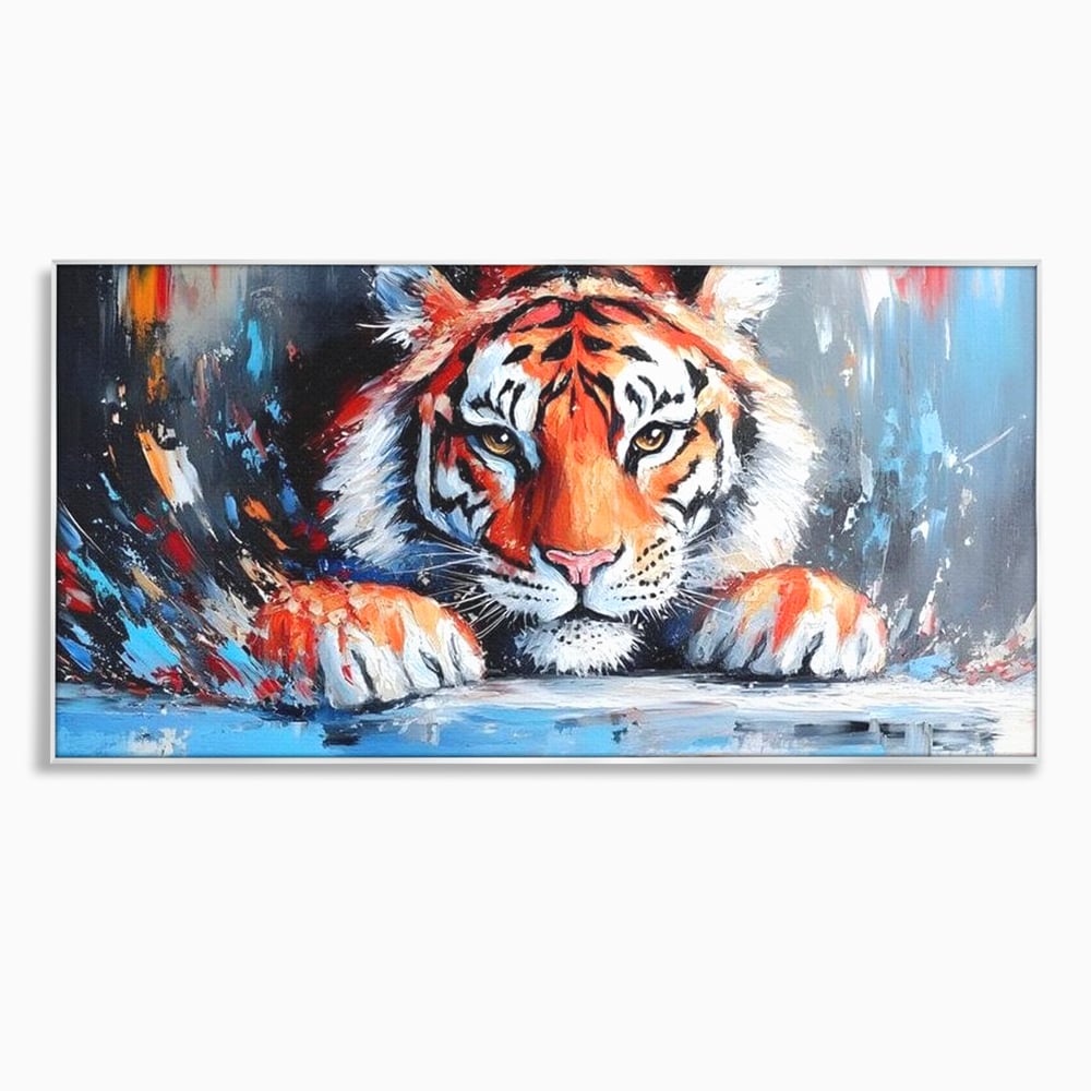 Tablou Canvas Premium, LuxCanva® M1446, Putere si Inocenta, Animal, Salbatic, Tigru, Privire, Exotic, Blanos, Jungla, Felina, Birou, Living, Camera Copil
