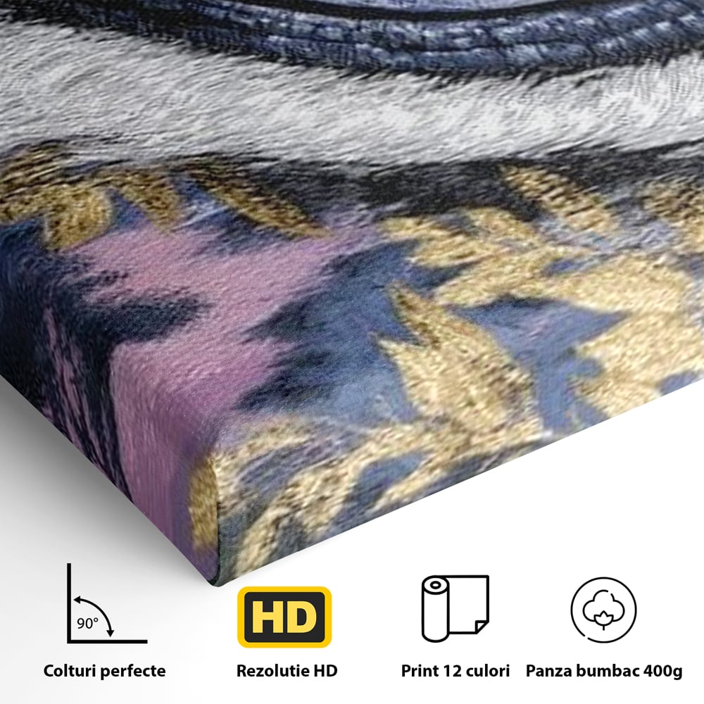 Leinwand Wandkunst Canvas Premium, LuxCanva® M1454, Auge der Savanne, Baum, Vegetation, Natur, Dschungel, Tiger, Augen, Blick, golden, Geheimnis, Vision, Traum, Büro, Wohnen, Kinderzimmer