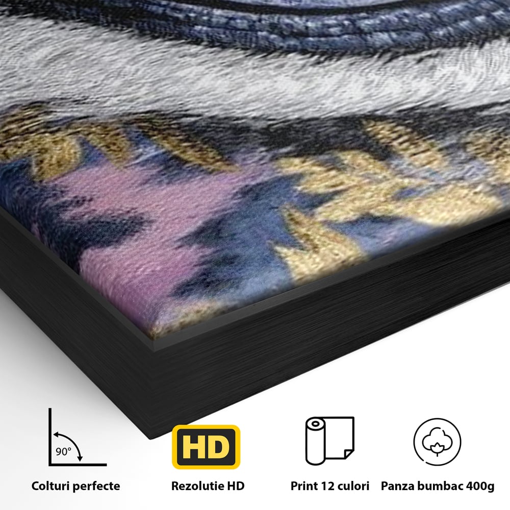 Leinwand Wandkunst Canvas Premium, LuxCanva® M1454, Auge der Savanne, Baum, Vegetation, Natur, Dschungel, Tiger, Augen, Blick, golden, Geheimnis, Vision, Traum, Büro, Wohnen, Kinderzimmer