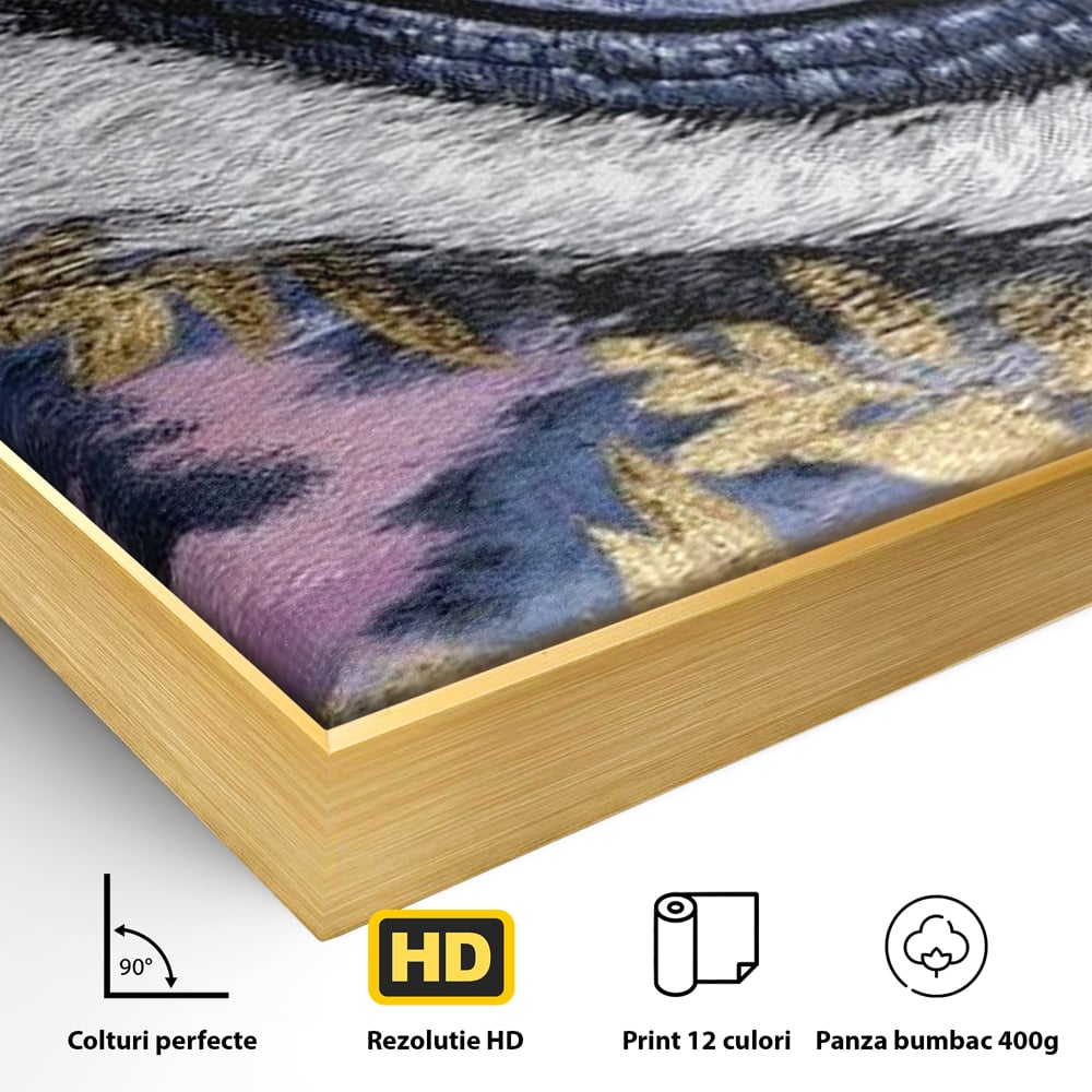 Leinwand Wandkunst Canvas Premium, LuxCanva® M1454, Auge der Savanne, Baum, Vegetation, Natur, Dschungel, Tiger, Augen, Blick, golden, Geheimnis, Vision, Traum, Büro, Wohnen, Kinderzimmer