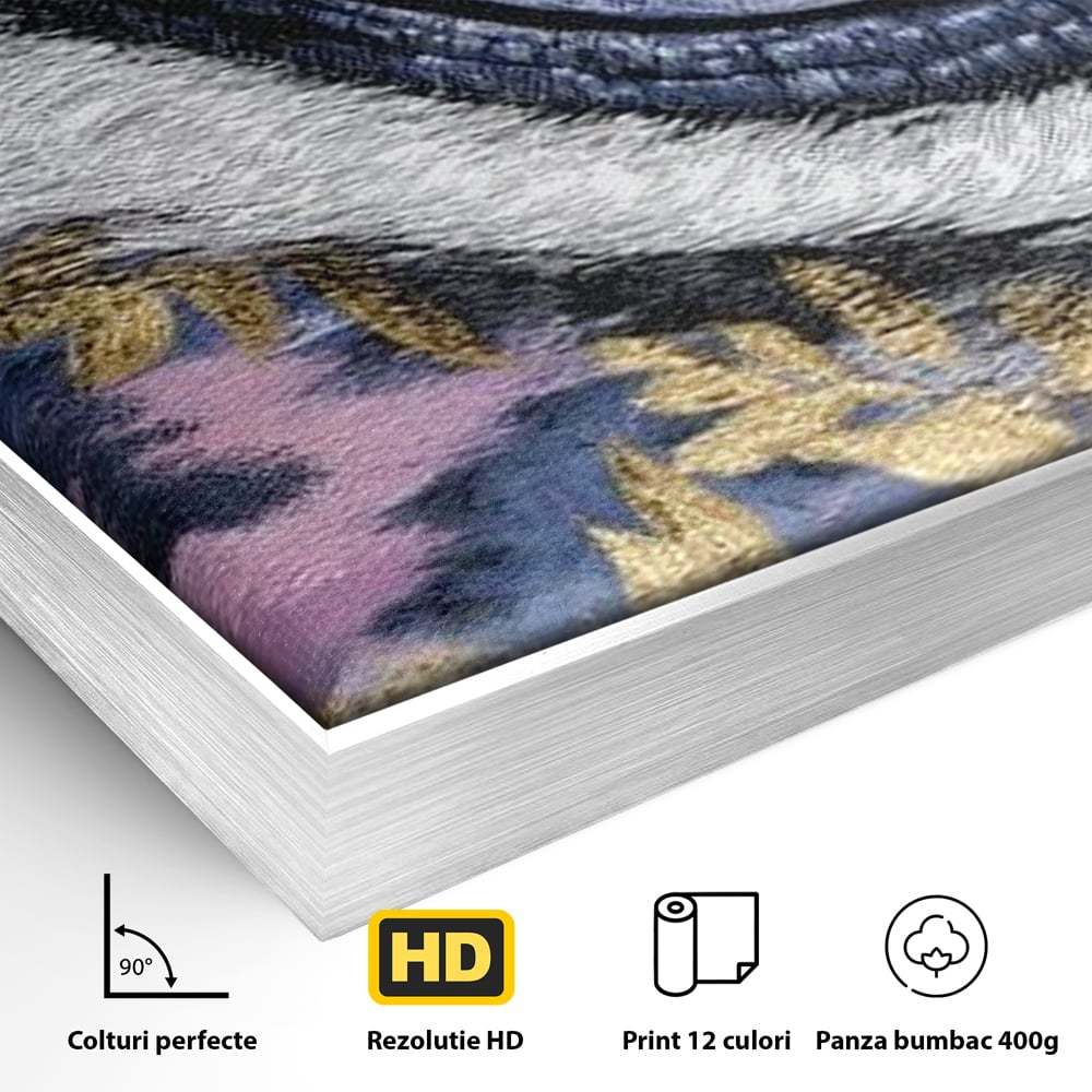Leinwand Wandkunst Canvas Premium, LuxCanva® M1454, Auge der Savanne, Baum, Vegetation, Natur, Dschungel, Tiger, Augen, Blick, golden, Geheimnis, Vision, Traum, Büro, Wohnen, Kinderzimmer