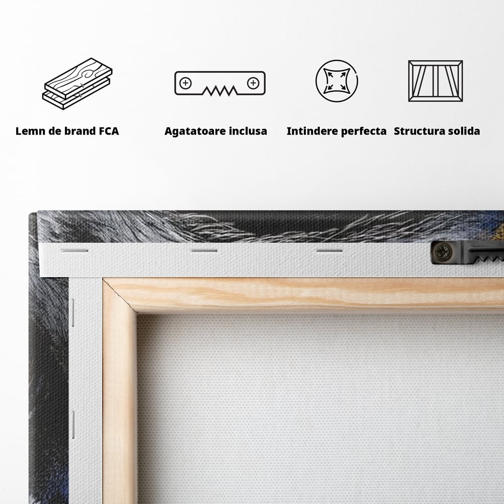 Leinwand Wandkunst Canvas Premium, LuxCanva® M1454, Auge der Savanne, Baum, Vegetation, Natur, Dschungel, Tiger, Augen, Blick, golden, Geheimnis, Vision, Traum, Büro, Wohnen, Kinderzimmer