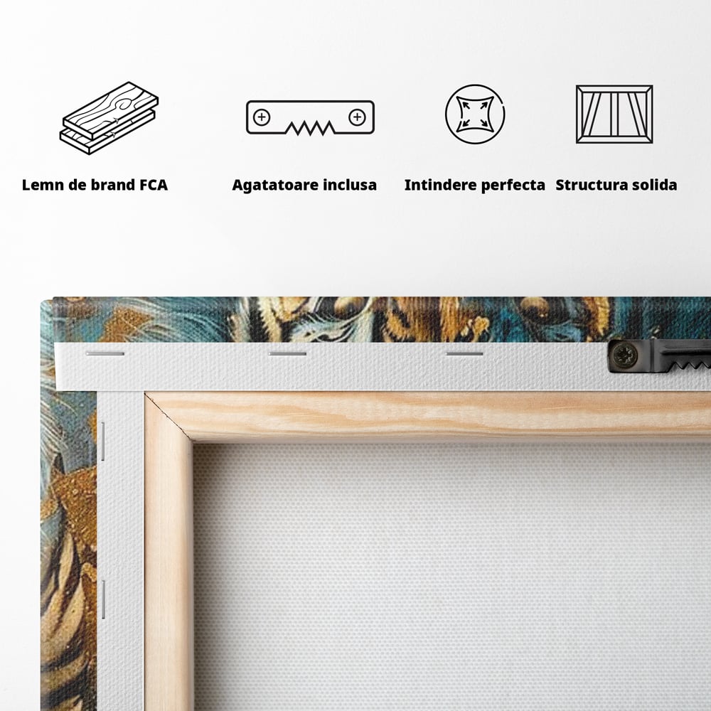 Leinwandbilder Premium, LuxCanva® M1455, Clash of Destinies, Tiger, Wütend, Tier, Wild, Angriff, Bewegung, Blick, Instinkt, Dominant, Gemälde, Büro, Wohnen, Kinderzimmer