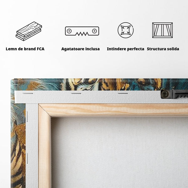 Leinwandbilder Premium, LuxCanva® M1455, Clash of Destinies, Tiger, Wütend, Tier, Wild, Angriff, Bewegung, Blick, Instinkt, Dominant, Gemälde, Büro, Wohnen, Kinderzimmer