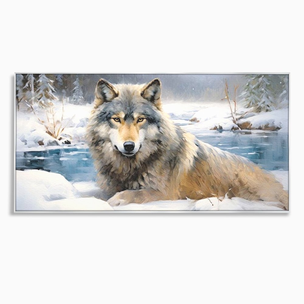 Tablou Canvas Premium, LuxCanva® M1456, Lupul Stravechi, Lup, Animal, Salbatic, Iarna, Nord, Zapada, Gheata, Padure, Singuratic, Blanos, Birou, Living, Camera Copil