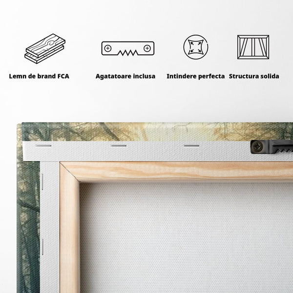 Leinwand Wandkunst Canvas Wall Art Premium, LuxCanva® M1460, Der Wolf in der Geschichte, Auto, Straße, Mann, Wolf, Riese, Alpha, Flut, Gezeiten, Ellenbogen, Wald, Allianz, Reise, Büro, Wohnen, Kinderzimmer