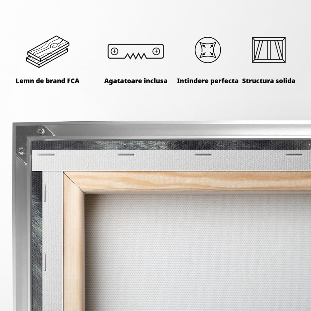 Leinwandbilder Premium, LuxCanva® M1461, Smaragdgrüner Blick, Augen, Intensiv, Mystisch, Tier, Geist, Geist, Nebel, Wolf, Magie, Rätsel, Abgrund, Nächtlich, Grün, Büro, Wohnen, Kinderzimmer
