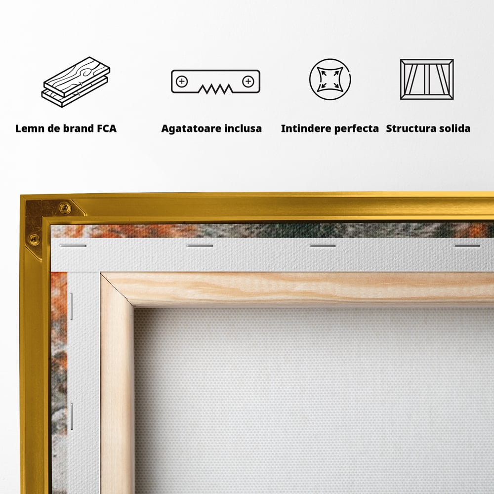 Tablou Canvas Premium, LuxCanva® M1469, Focul Interior, Lup, Portret, Animal, Salbatic, Privire, Ochi, Foc, Spirit, Intens, Pictura, Abstract, Birou, Living, Camera Copil