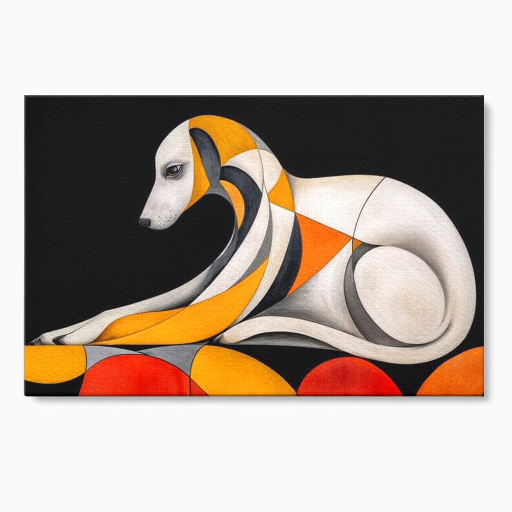 Tablou Canvas Premium, LuxCanva® M1478, Forma si Suflet, Caine, Patruped, Arta Moderna, Abstract, Forme, Calm, Relaxare, Dormitor, Birou, Living, Camera Copil