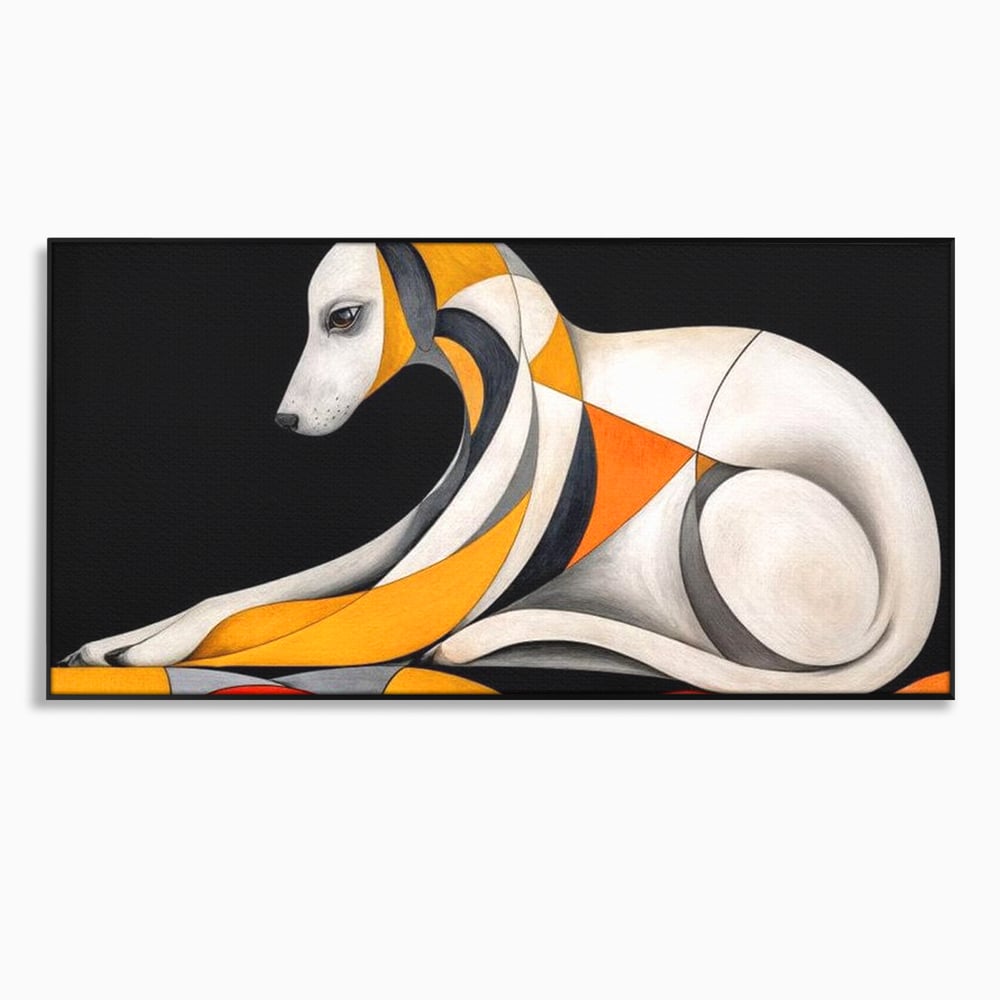 Tablou Canvas Premium, LuxCanva® M1478, Forma si Suflet, Caine, Patruped, Arta Moderna, Abstract, Forme, Calm, Relaxare, Dormitor, Birou, Living, Camera Copil