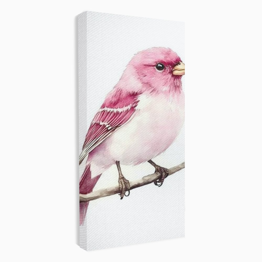 Tablou Canvas Premium, LuxCanva® M1479, Zborul Sperantei, Pasare, Roz, Delicat, Pastelat, Gingasie, Primavara, Dormitor, Birou, Living, Camera Copil
