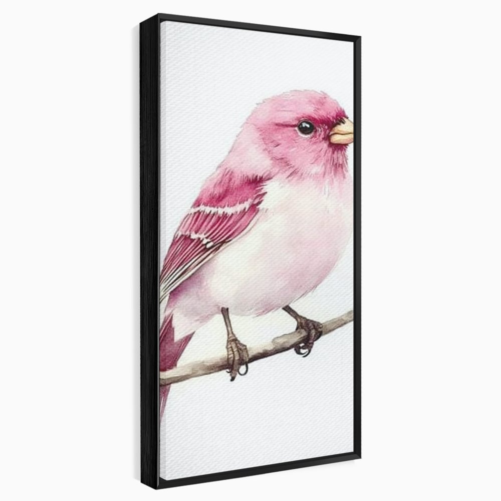 Tablou Canvas Premium, LuxCanva® M1479, Zborul Sperantei, Pasare, Roz, Delicat, Pastelat, Gingasie, Primavara, Dormitor, Birou, Living, Camera Copil