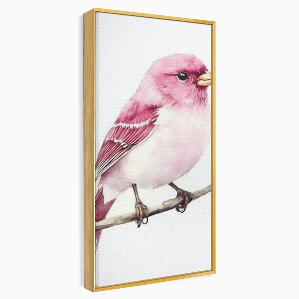 Tablou Canvas Premium, LuxCanva® M1479, Zborul Sperantei, Pasare, Roz, Delicat, Pastelat, Gingasie, Primavara, Dormitor, Birou, Living, Camera Copil