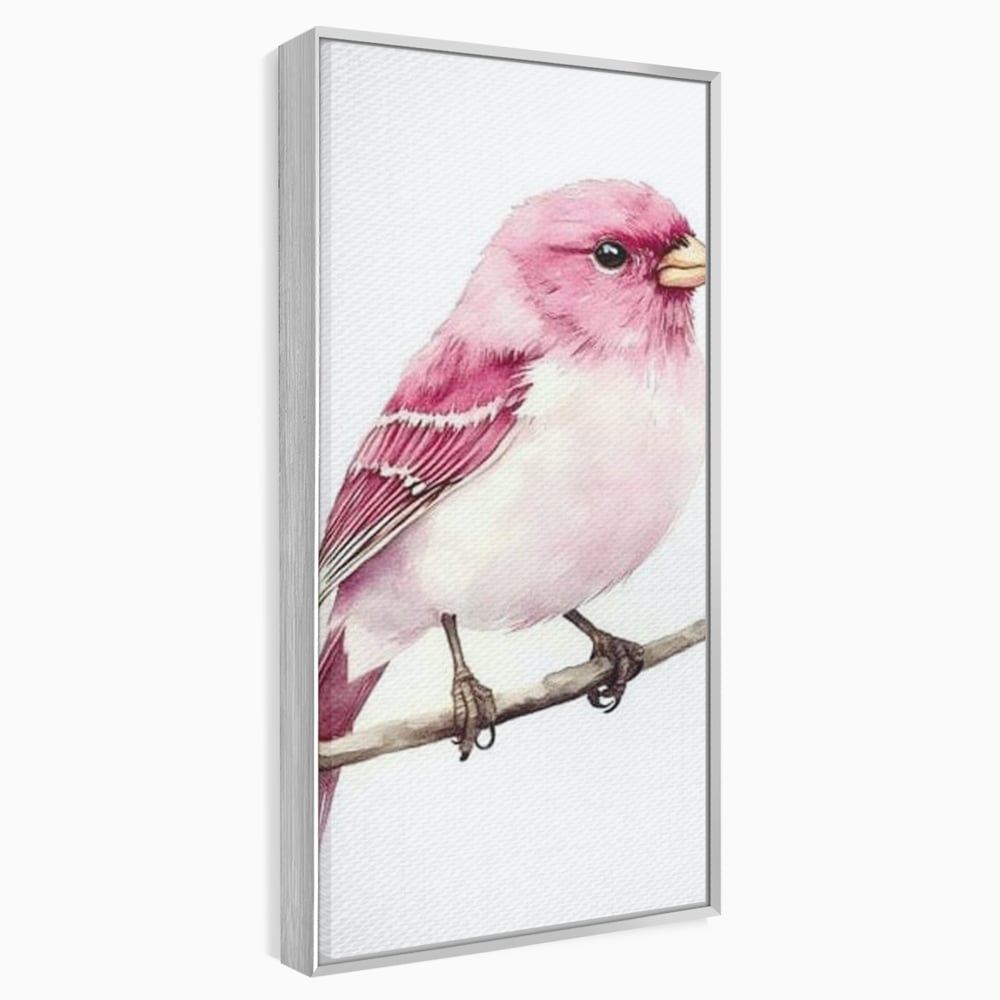 Tablou Canvas Premium, LuxCanva® M1479, Zborul Sperantei, Pasare, Roz, Delicat, Pastelat, Gingasie, Primavara, Dormitor, Birou, Living, Camera Copil
