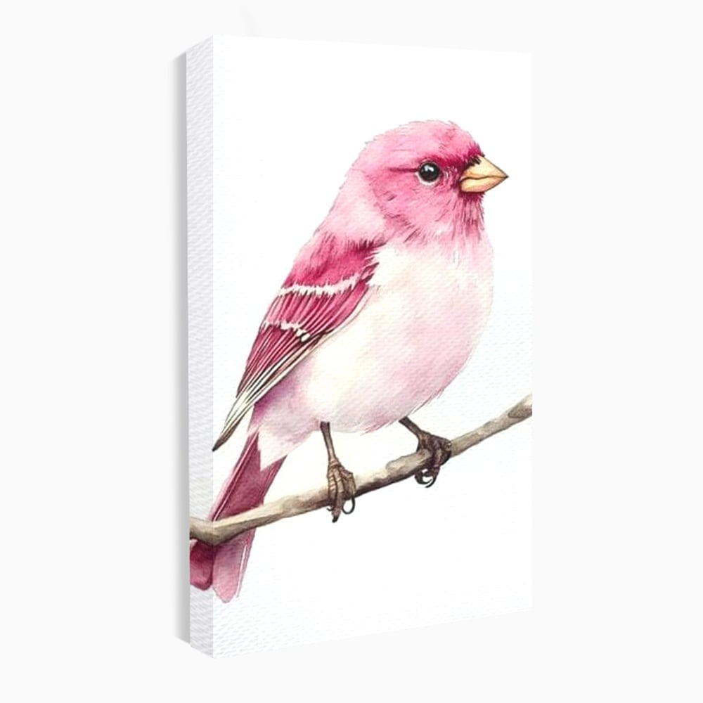 Tablou Canvas Premium, LuxCanva® M1479, Zborul Sperantei, Pasare, Roz, Delicat, Pastelat, Gingasie, Primavara, Dormitor, Birou, Living, Camera Copil