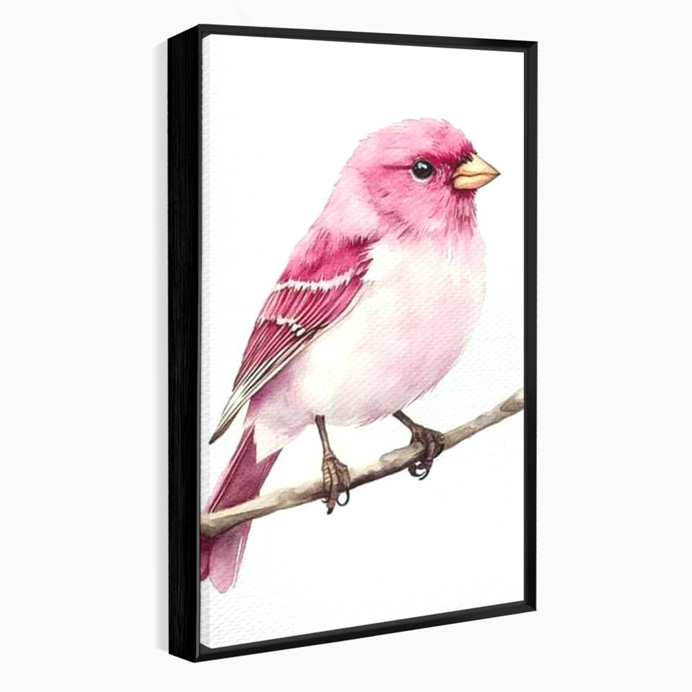 Tablou Canvas Premium, LuxCanva® M1479, Zborul Sperantei, Pasare, Roz, Delicat, Pastelat, Gingasie, Primavara, Dormitor, Birou, Living, Camera Copil