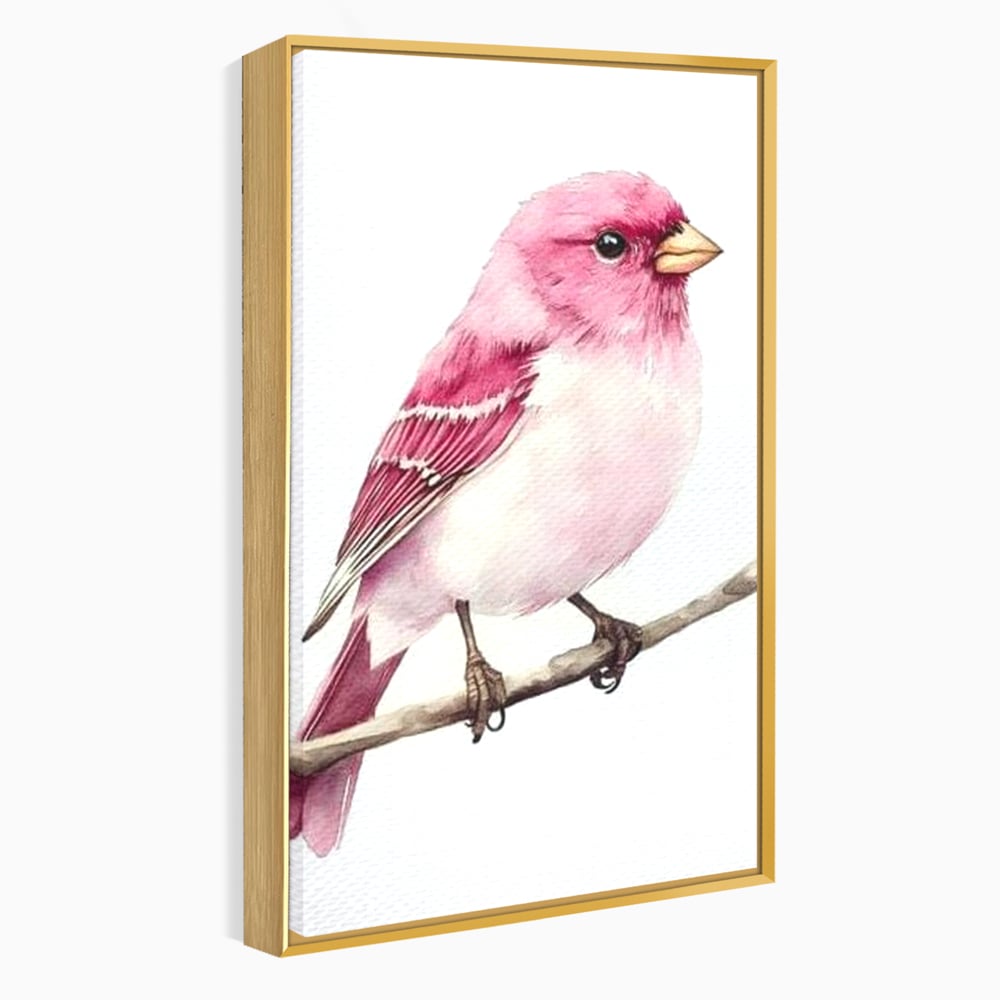 Tablou Canvas Premium, LuxCanva® M1479, Zborul Sperantei, Pasare, Roz, Delicat, Pastelat, Gingasie, Primavara, Dormitor, Birou, Living, Camera Copil