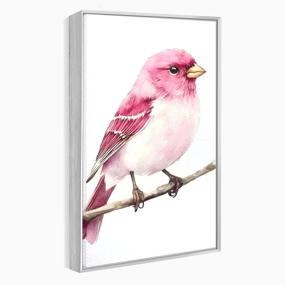 Tablou Canvas Premium, LuxCanva® M1479, Zborul Sperantei, Pasare, Roz, Delicat, Pastelat, Gingasie, Primavara, Dormitor, Birou, Living, Camera Copil