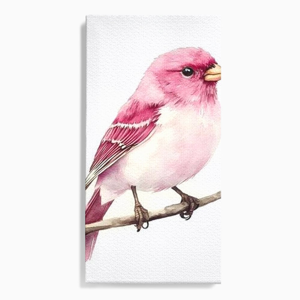 Tablou Canvas Premium, LuxCanva® M1479, Zborul Sperantei, Pasare, Roz, Delicat, Pastelat, Gingasie, Primavara, Dormitor, Birou, Living, Camera Copil