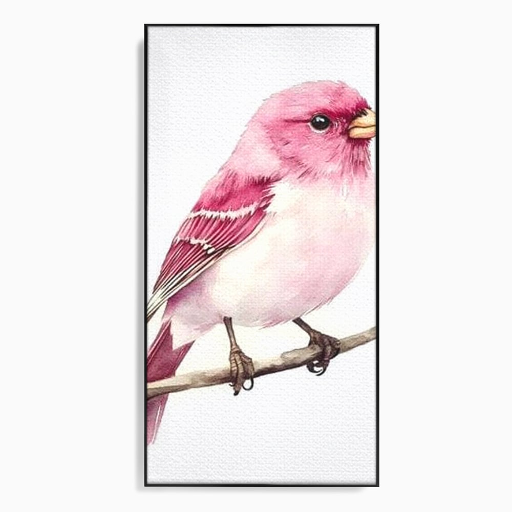 Tablou Canvas Premium, LuxCanva® M1479, Zborul Sperantei, Pasare, Roz, Delicat, Pastelat, Gingasie, Primavara, Dormitor, Birou, Living, Camera Copil