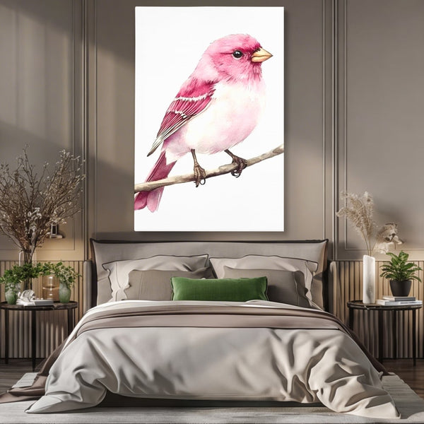 Tablou Canvas Premium, LuxCanva® M1479, Zborul Sperantei, Pasare, Roz, Delicat, Pastelat, Gingasie, Primavara, Dormitor, Birou, Living, Camera Copil