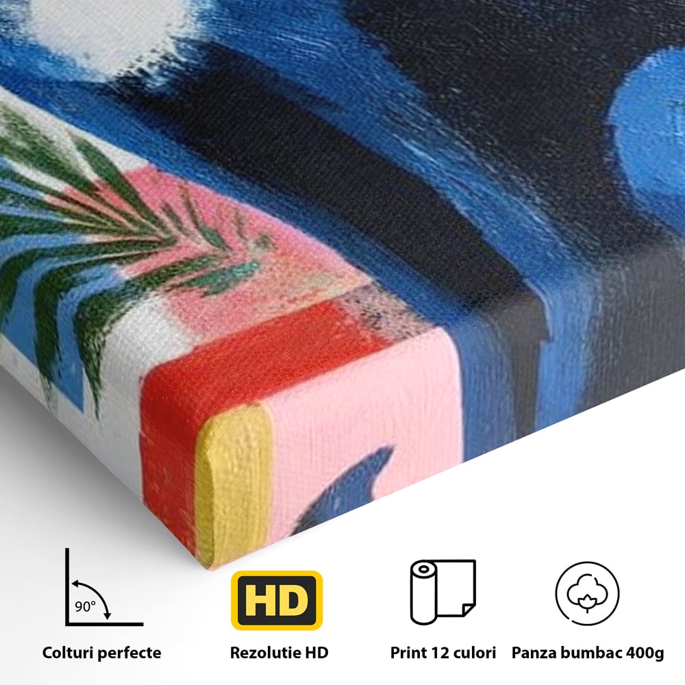 Leinwand Wandkunst Canvas Premium, LuxCanva® M1481, Königin der Nacht, Abstrakte Kunst, Modern, Blick, Geheimnis, Katze, Tier, Feline, Schlafzimmer, Büro, Wohnzimmer, Kinderzimmer