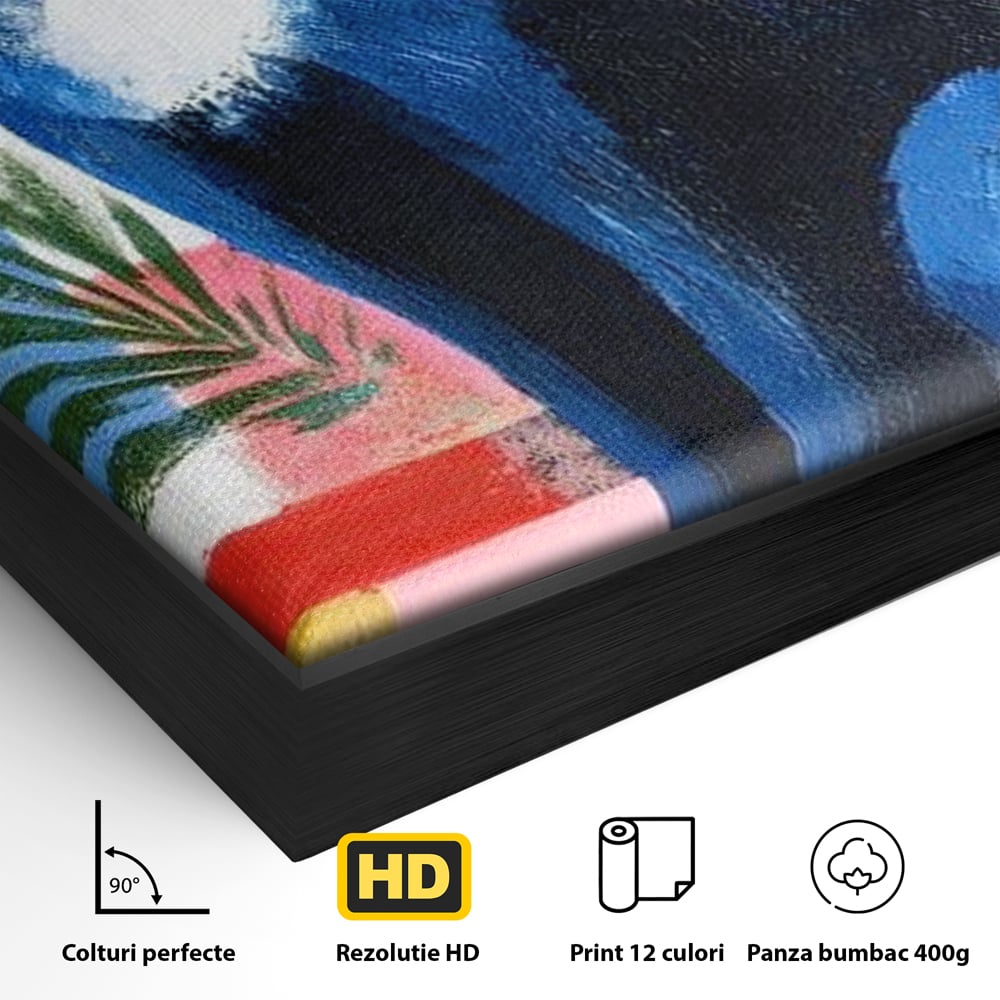 Leinwand Wandkunst Canvas Premium, LuxCanva® M1481, Königin der Nacht, Abstrakte Kunst, Modern, Blick, Geheimnis, Katze, Tier, Feline, Schlafzimmer, Büro, Wohnzimmer, Kinderzimmer