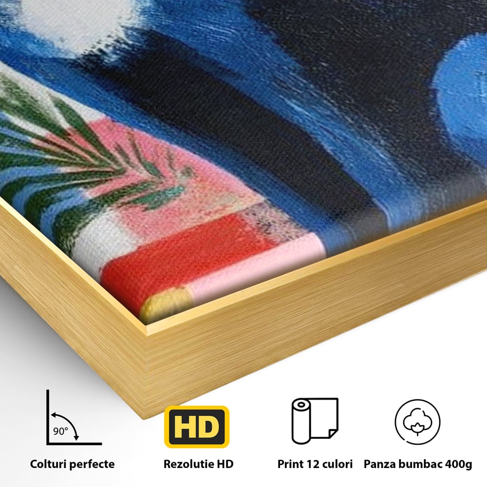 Leinwand Wandkunst Canvas Premium, LuxCanva® M1481, Königin der Nacht, Abstrakte Kunst, Modern, Blick, Geheimnis, Katze, Tier, Feline, Schlafzimmer, Büro, Wohnzimmer, Kinderzimmer