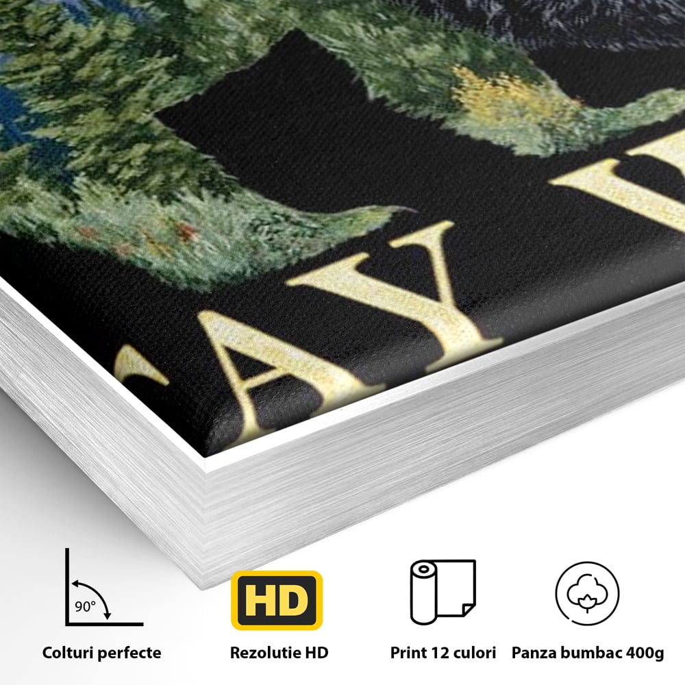 Leinwandbilder Premium, LuxCanva® M1483, In the Heart of the Mountains, Bär, Landschaft, Natur, Berge, Wild, Ruf, Schicksal, Abenteuer, Schlafzimmer, Büro, Wohnzimmer, Kinderzimmer