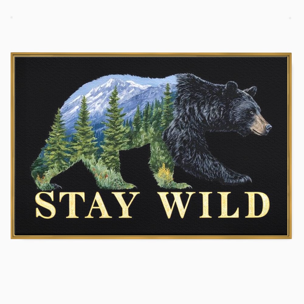 Leinwandbilder Premium, LuxCanva® M1483, In the Heart of the Mountains, Bär, Landschaft, Natur, Berge, Wild, Ruf, Schicksal, Abenteuer, Schlafzimmer, Büro, Wohnzimmer, Kinderzimmer