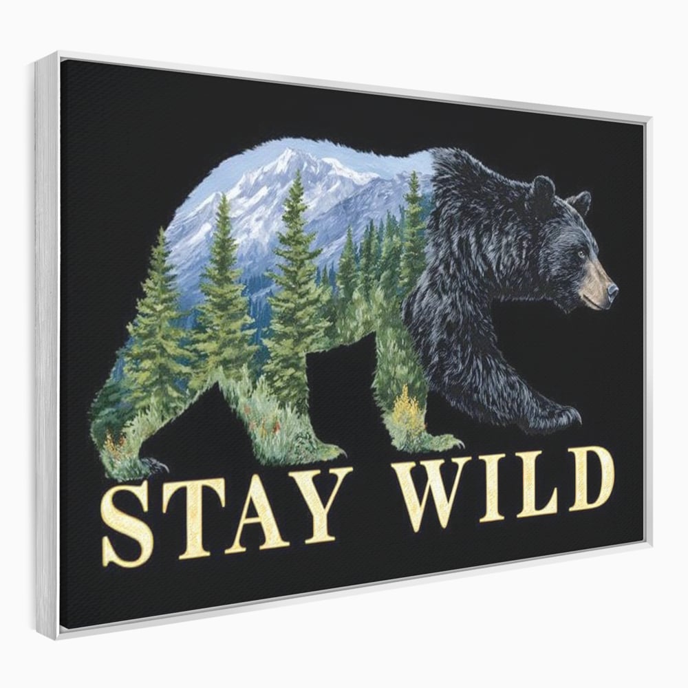 Leinwandbilder Premium, LuxCanva® M1483, In the Heart of the Mountains, Bär, Landschaft, Natur, Berge, Wild, Ruf, Schicksal, Abenteuer, Schlafzimmer, Büro, Wohnzimmer, Kinderzimmer