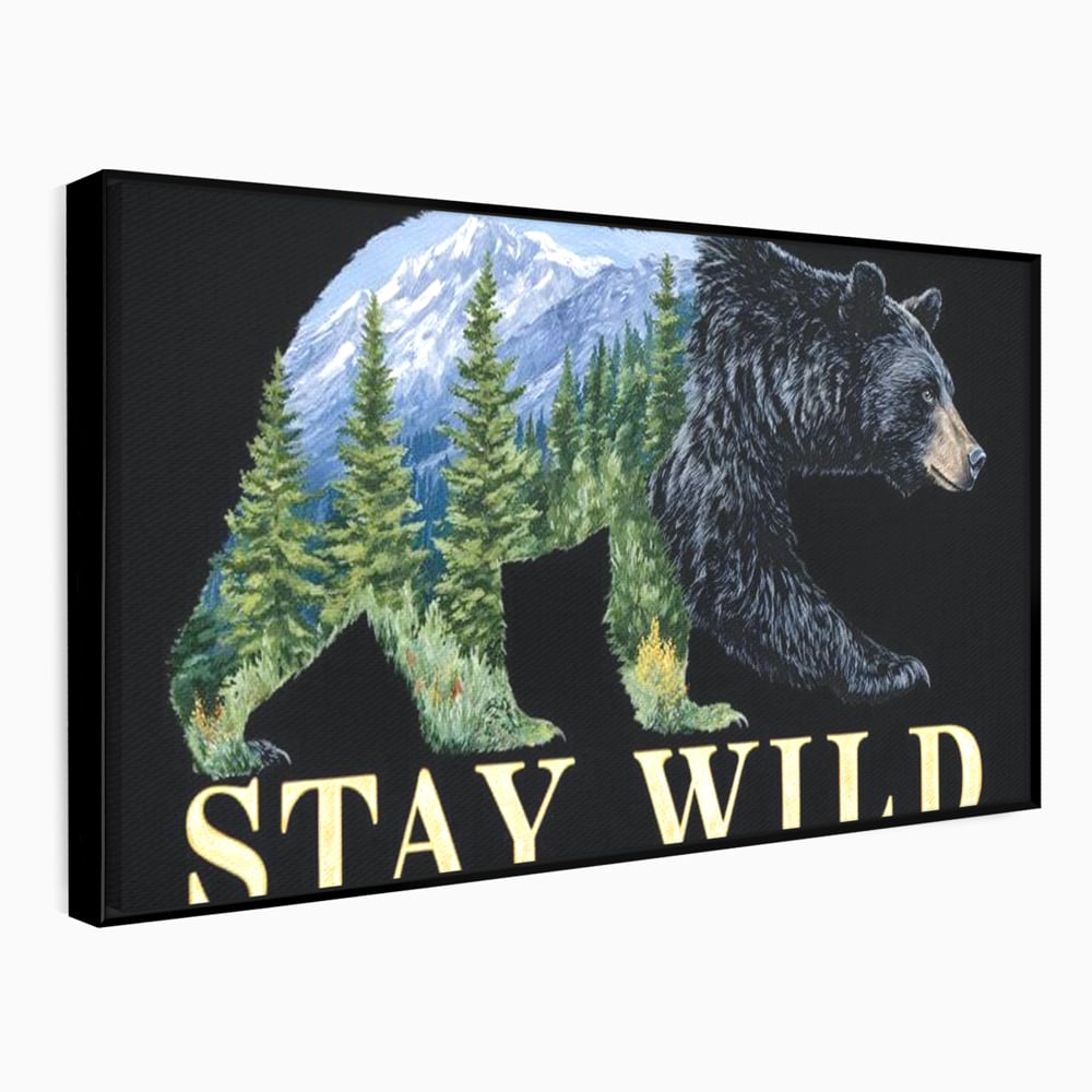 Leinwandbilder Premium, LuxCanva® M1483, In the Heart of the Mountains, Bär, Landschaft, Natur, Berge, Wild, Ruf, Schicksal, Abenteuer, Schlafzimmer, Büro, Wohnzimmer, Kinderzimmer